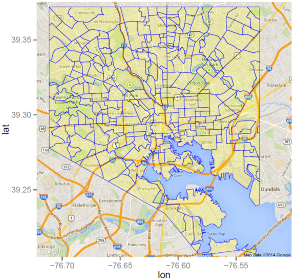 Shapefile Polygons Plotted on Google Maps Using ggmap in R